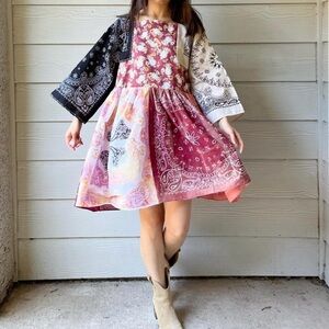 Handmade Bandana Dress/Owls SKU 7292